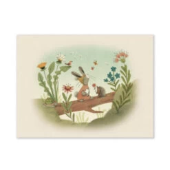 Affiche Balade Sur La Branche MOULIN ROTY Trois Petits Lapin