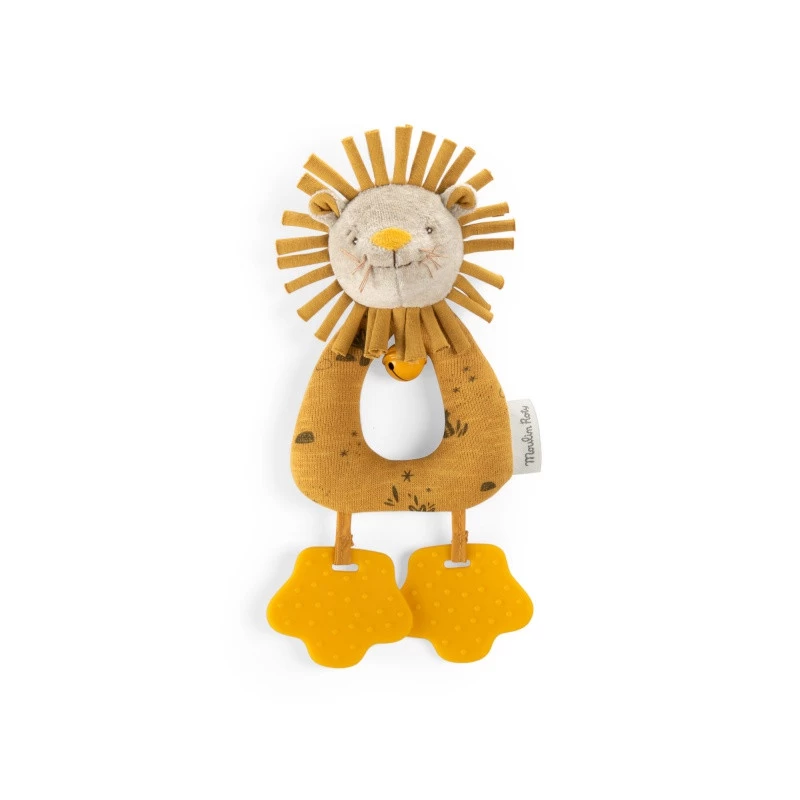 Anneau-hochet Lion MOULIN ROTY Sous Mon Baobab 3 Anneau-hochet Lion MOULIN ROTY Sous Mon Baobab