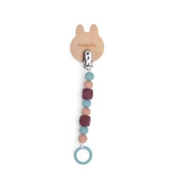 Attache-tétine En Bois Et Silicone Lapin MOULIN ROTY Après La Pluie -Magasin de jouets attache tetine en bois et silicone lapin moulin roty apres la pluie 1