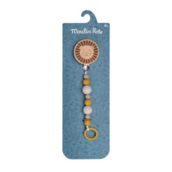 Attache-tétine En Bois Et Silicone Lion MOULIN ROTY Sous Mon Baobab -Magasin de jouets attache tetine en bois et silicone lion moulin roty sous mon baobab 4