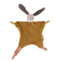 Doudou Lapin Ocre MOULIN ROTY Trois Petits Lapins -Magasin de jouets doudou lapin ocre moulin roty trois petits lapins 2