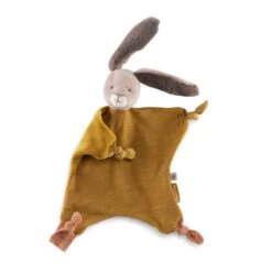 Doudou Lapin Ocre MOULIN ROTY Trois Petits Lapins -Magasin de jouets doudou lapin ocre moulin roty trois petits lapins 3