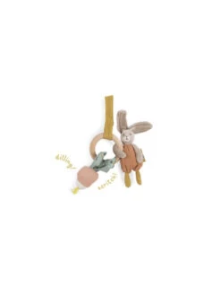 Hochet Anneau Bois Lapin Trois Petits Lapins - Moulin Roty -Magasin de jouets hochet anneau bois lapin trois petits lapins moulin roty 1