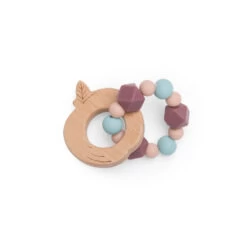 Hochet Anneau En Bois Et Silicone MOULIN ROTY Après La Pluie -Magasin de jouets hochet anneau en bois et silicone moulin roty apres la pluie 1