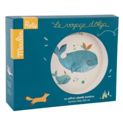 Coffret Repas En Bambou MOULIN ROTY Le Voyage D'Olga -Magasin de jouets lvo set vaisselle bambou 1