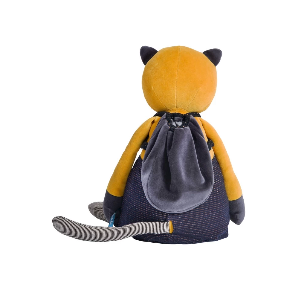 Peluche Chat Géant Moutarde Lulu MOULIN ROTY Les Moustaches 4 Peluche Chat Géant Moutarde Lulu MOULIN ROTY Les Moustaches – Image 2