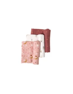 Set De 3 Langes Imprimés Coton Bio Après La Pluie - Moulin Roty -Magasin de jouets set de 3 langes imprimes coton bio apres la pluie moulin roty 2