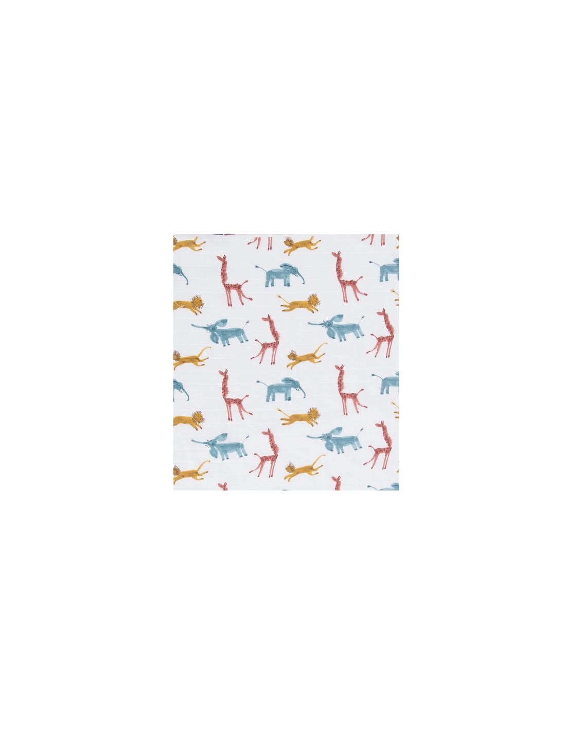 Set De 3 Langes Imprimés En Coton Bio Sous Mon Baobab - Moulin Roty 5 Set De 3 Langes Imprimés En Coton Bio Sous Mon Baobab - Moulin Roty – Image 3