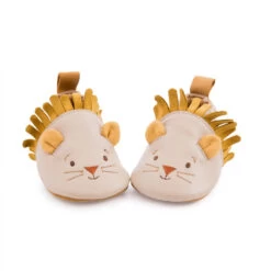 Chaussons En Cuir Lion 0/6m MOULIN ROTY Sous Mon Baobab -Magasin de jouets smb chaussons cuir oie bleu 3