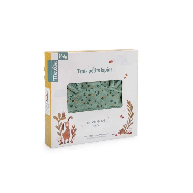 Sortie De Bain Sauge MOULIN ROTY Trois Petits Lapins 9 Sortie De Bain Sauge MOULIN ROTY Trois Petits Lapins – Image 7